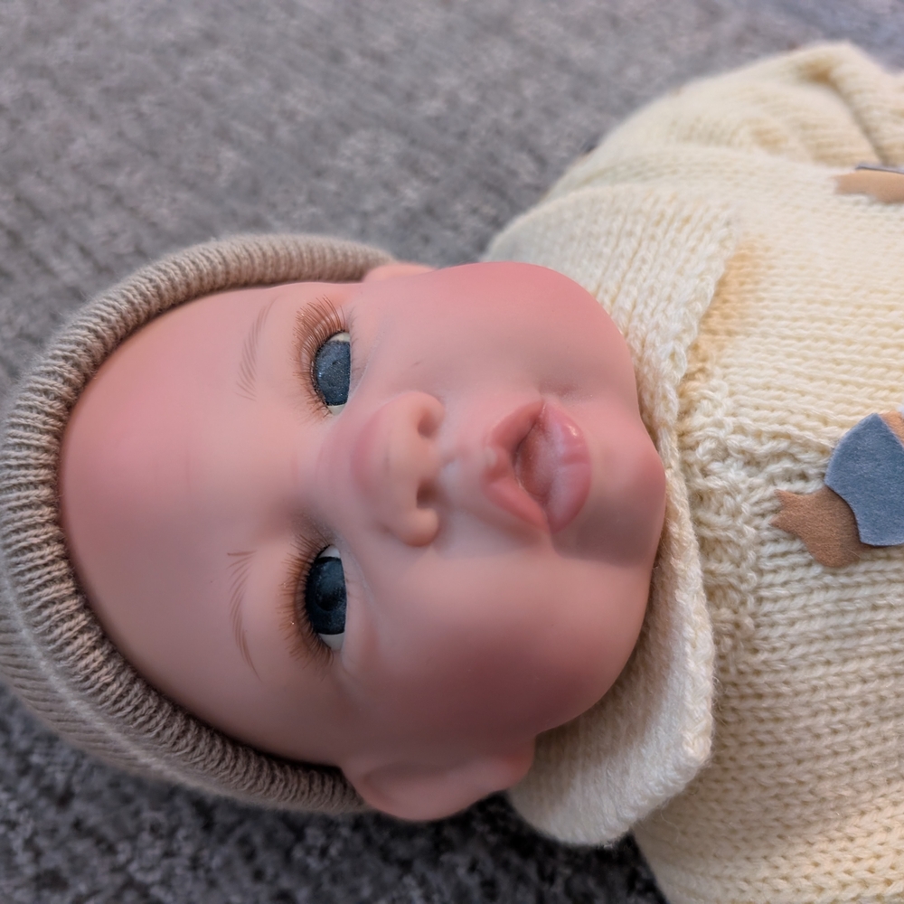 Adorable Baby Doll with Knit Outfit